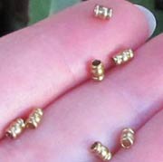 4mm Raw Brass Fancy Tube Beads