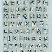 Small Typewriter Letters Clear Stamp Set