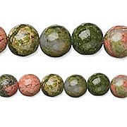 8mm Unakite Round Beads