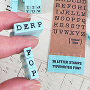 Clickable Typewriter Alphabet Stamps 3/16 Inch - Uppercase