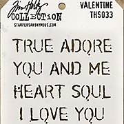 Tim Holtz Stencil - Valentine