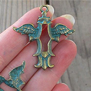 Verdigris Winged Pendant