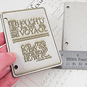 Etched Mini Book Covers - Voyage Text