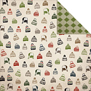 Warm & Cozy Winter Hats Scrapbook Paper