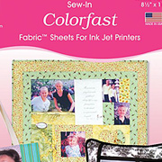 Colorfast Sew-In Inkjet Fabric Sheets - White