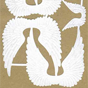 Sheet of White Dresden Wings