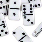 Acrylic Dominoes - Pre-Drilled - White