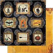 Wonderfully Wicked Apothecary Frames Scrapbook Paper
