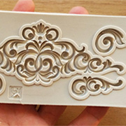 Wide Header with 4 Scrolls Silicone Mold