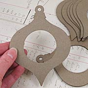 Wide Chipboard Teardrop Ornaments with Windows*