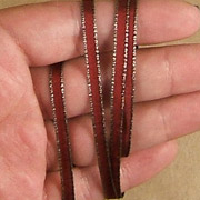 3/16 Inch Wine Ribbon with Gold Edge