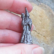 Mini Wizard Statue with Owl