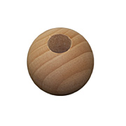 1-1/8 Inch Wood Bead with Hole