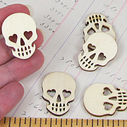 Wood Skull Cut-Outs*