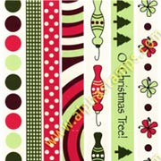 Printed Cloth Tape - Christmas Trees