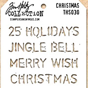 Tim Holtz Stencil - Christmas Text