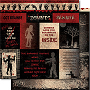 Zombie Attack Scrapbook Paper - Zombie Cut-Outs